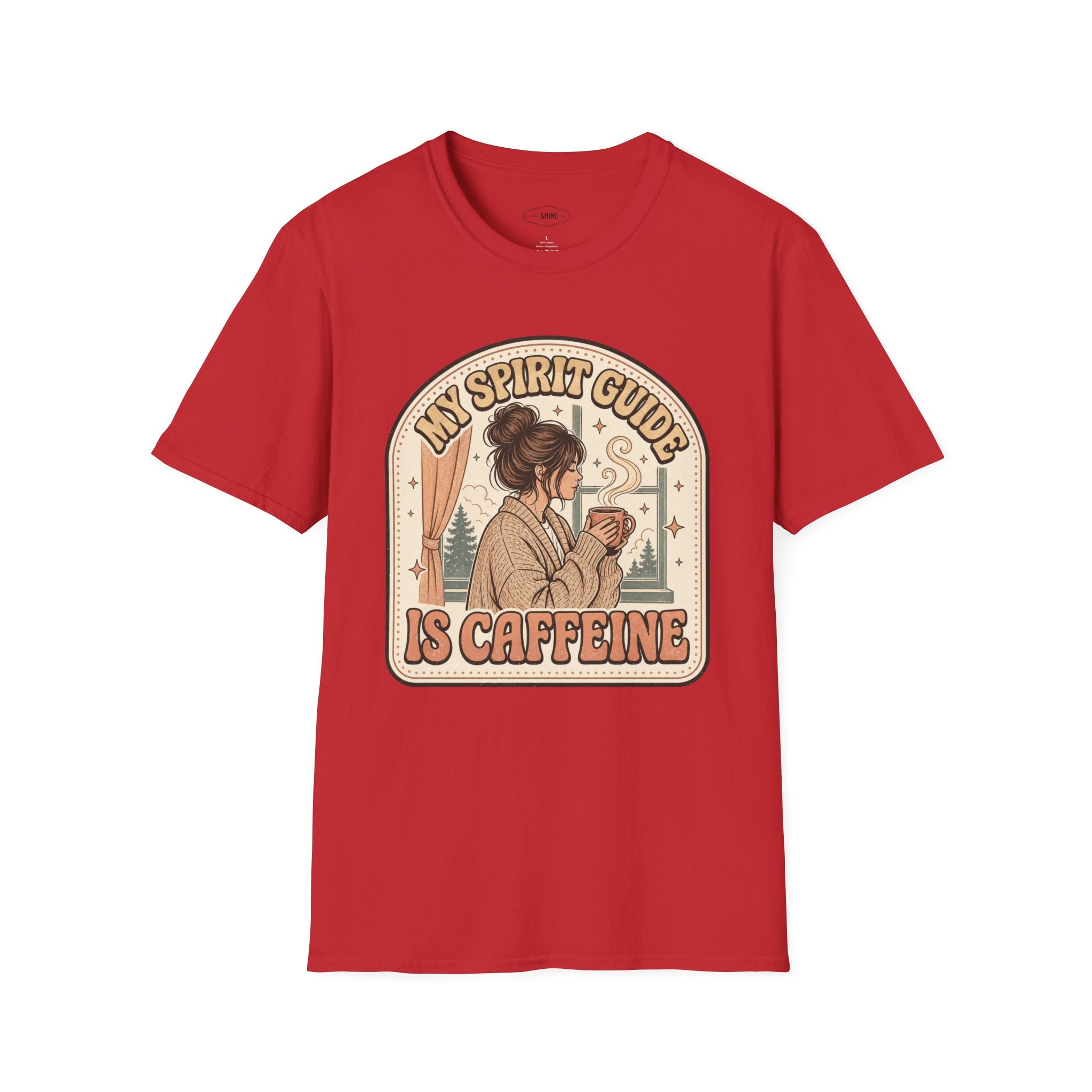 My Spirit Guide Is Caffeine T-Shirt Vintage Design