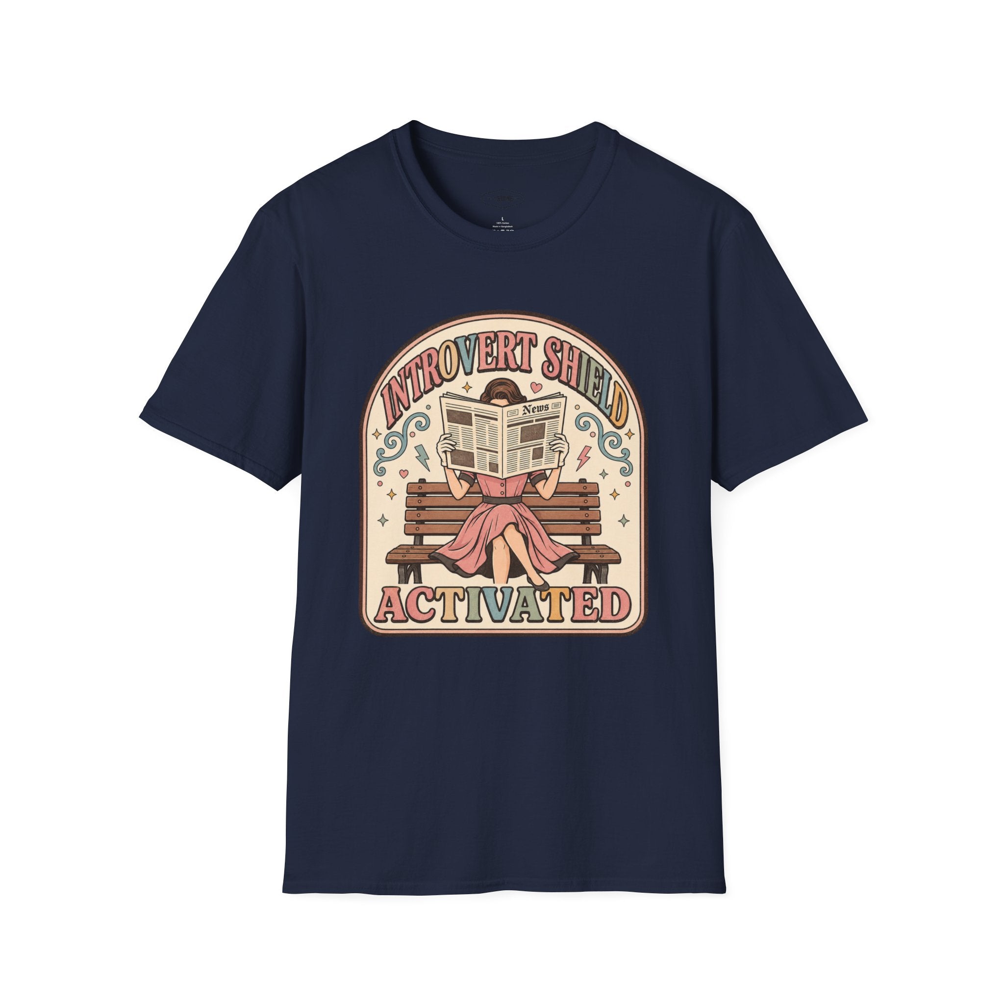 Introvert Shield Activated T-Shirt Vintage Design