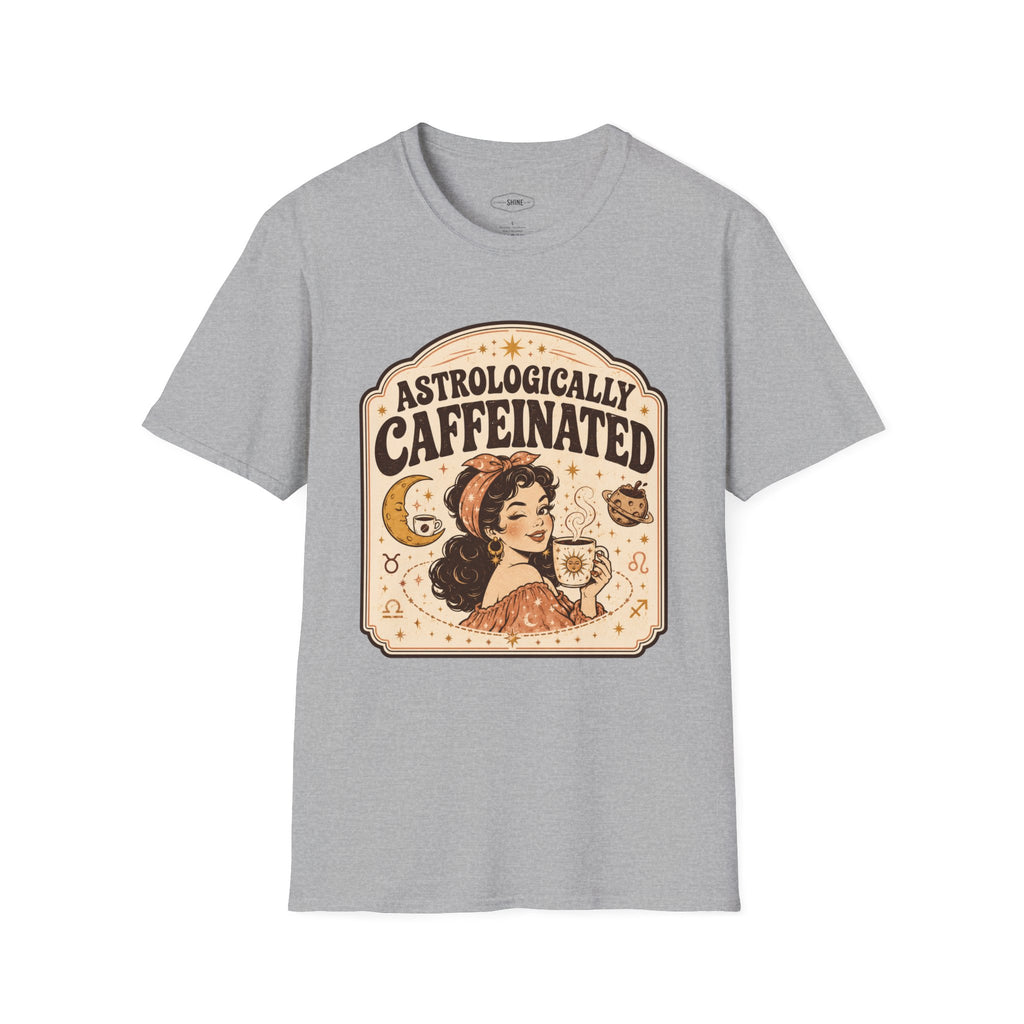Astrologically Caffeinated T-Shirt Vintage Design