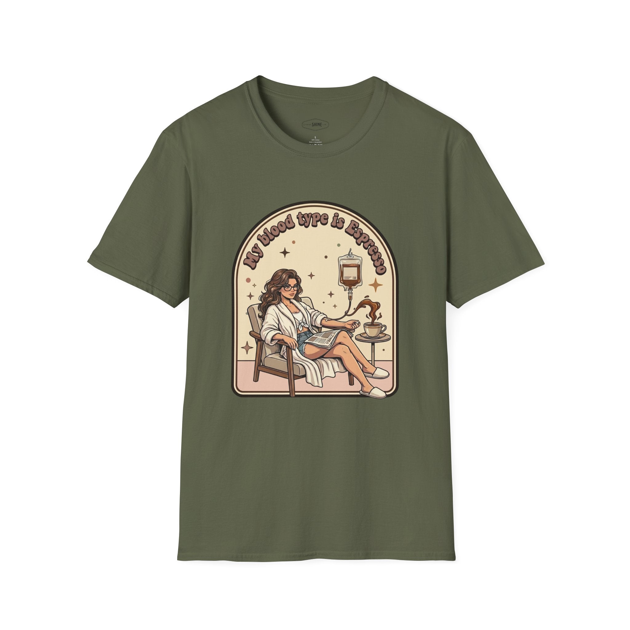 My Blood Type Is Espresso T-Shirt Vintage Design