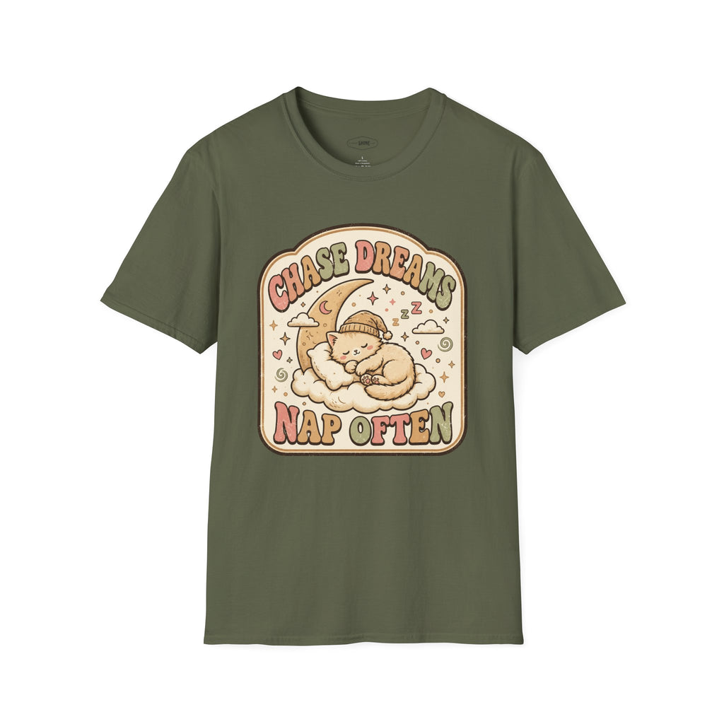 Chase Dreams Nap Often T-Shirt Vintage Design