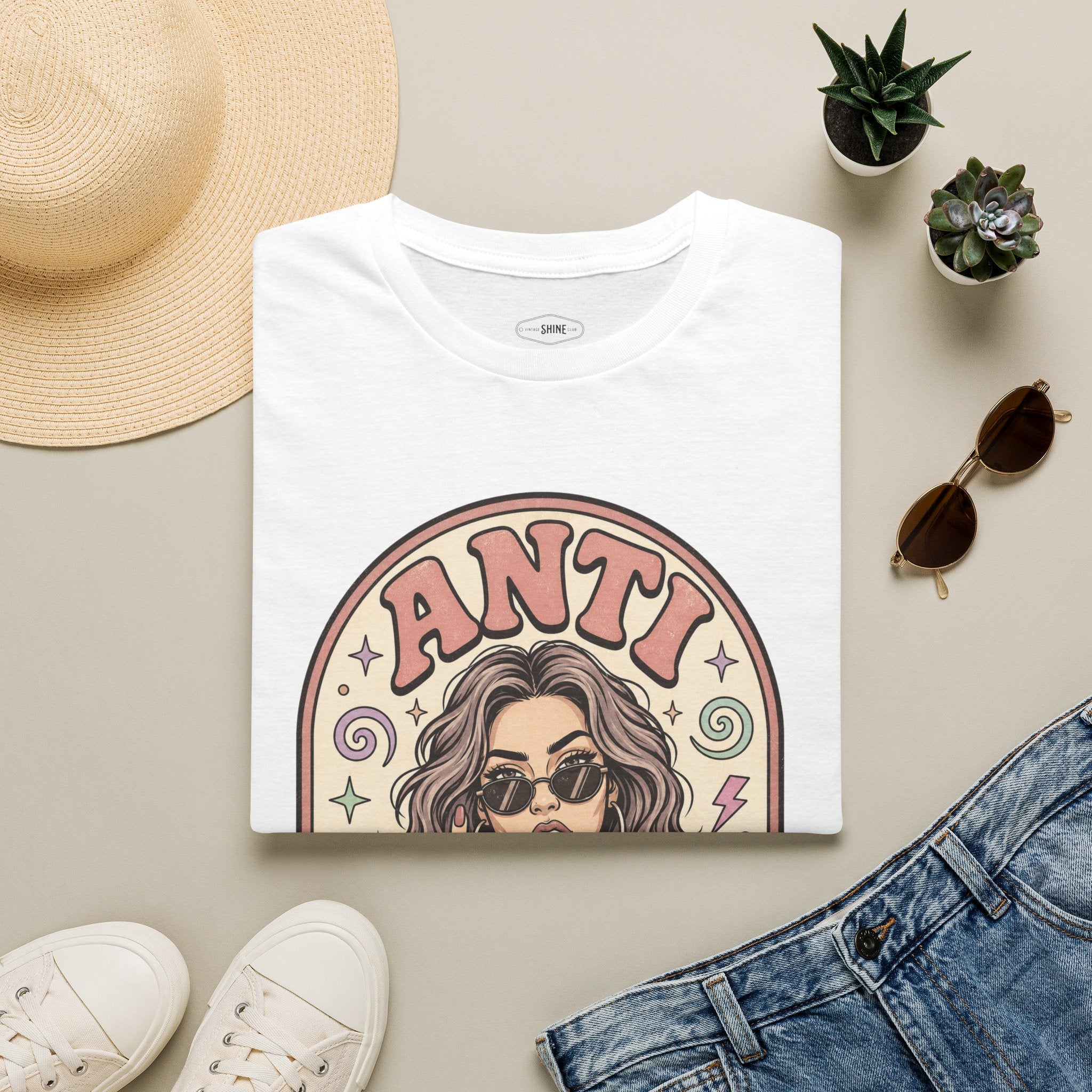 Anti Anti-Vibes T-Shirt Vintage Design