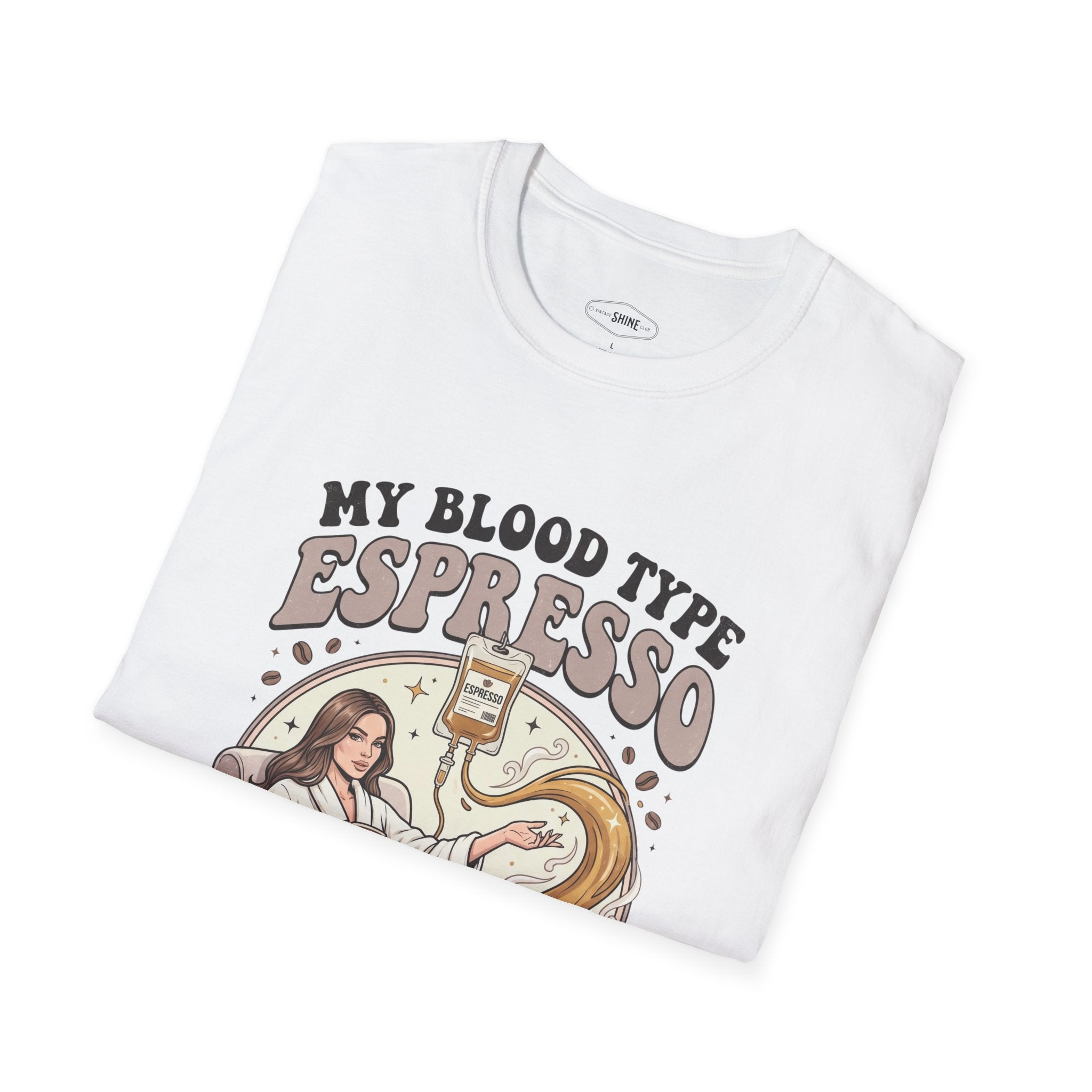 Blood Type Espresso T-Shirt Vintage Design