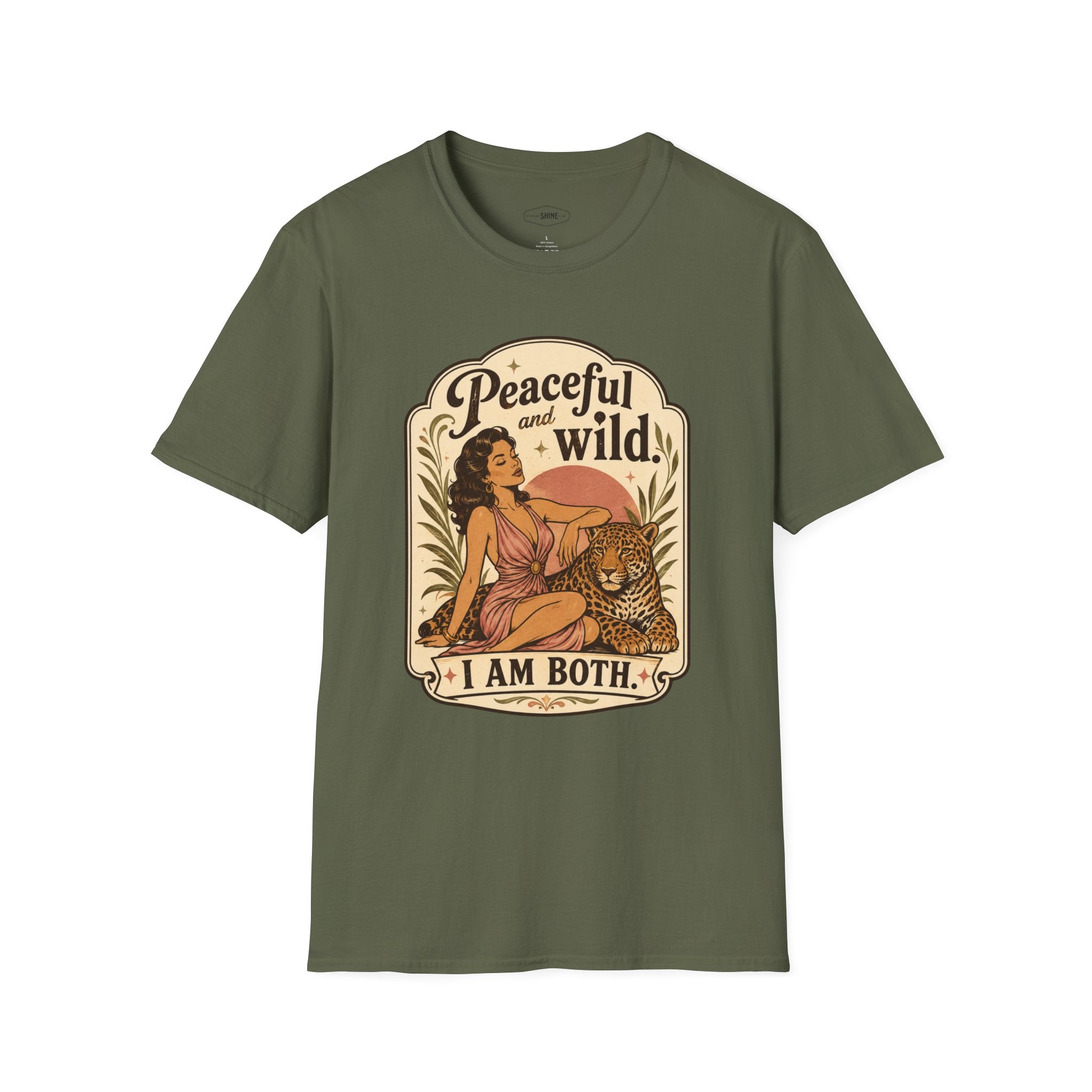 Peaceful and Wild, I Am Both T-Shirt Vintage Design