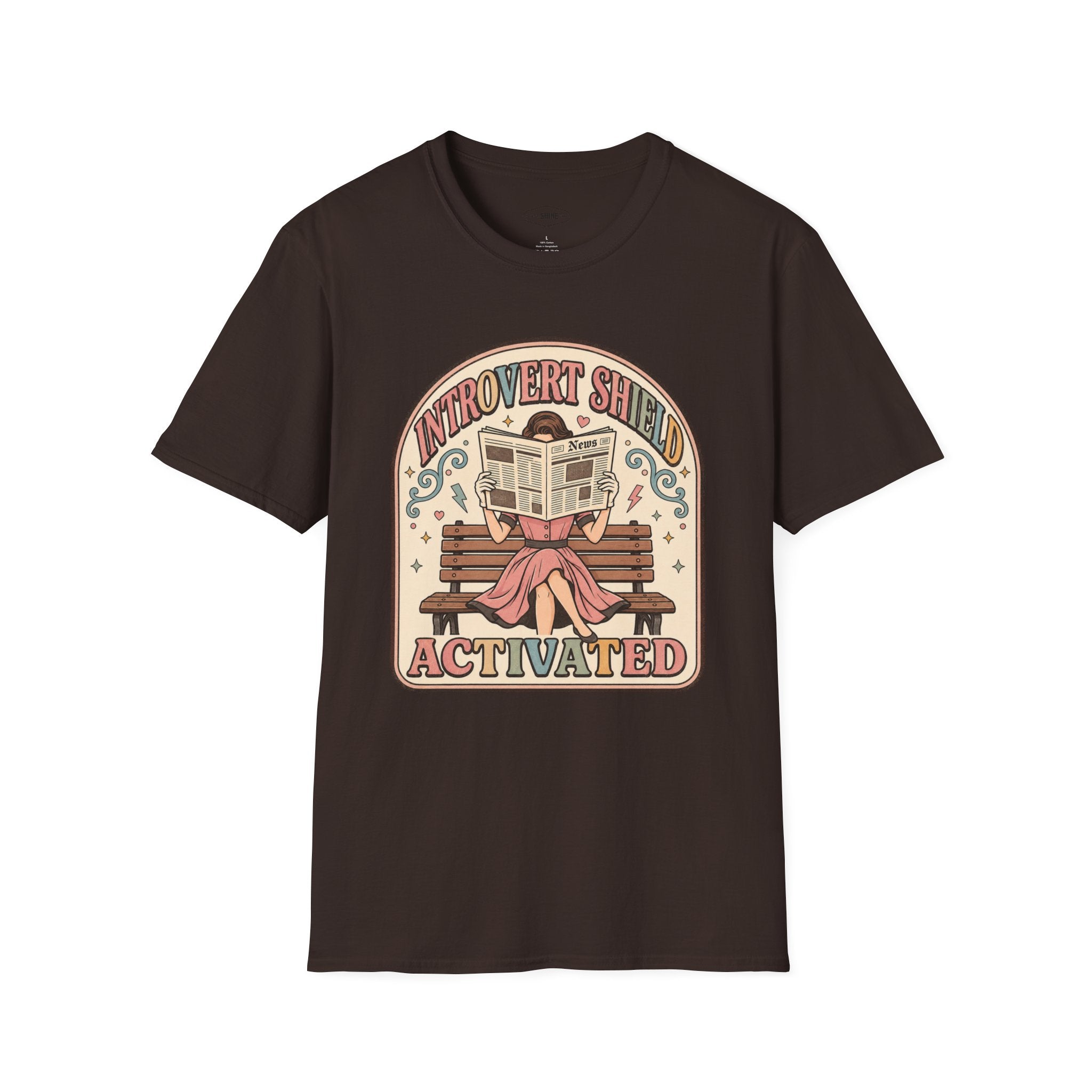 Introvert Shield Activated T-Shirt Vintage Design