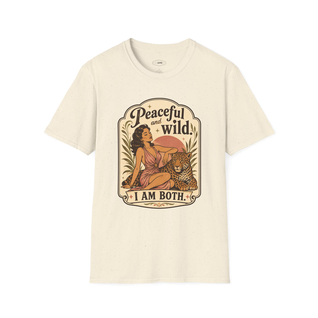 Peaceful and Wild, I Am Both T-Shirt Vintage Design