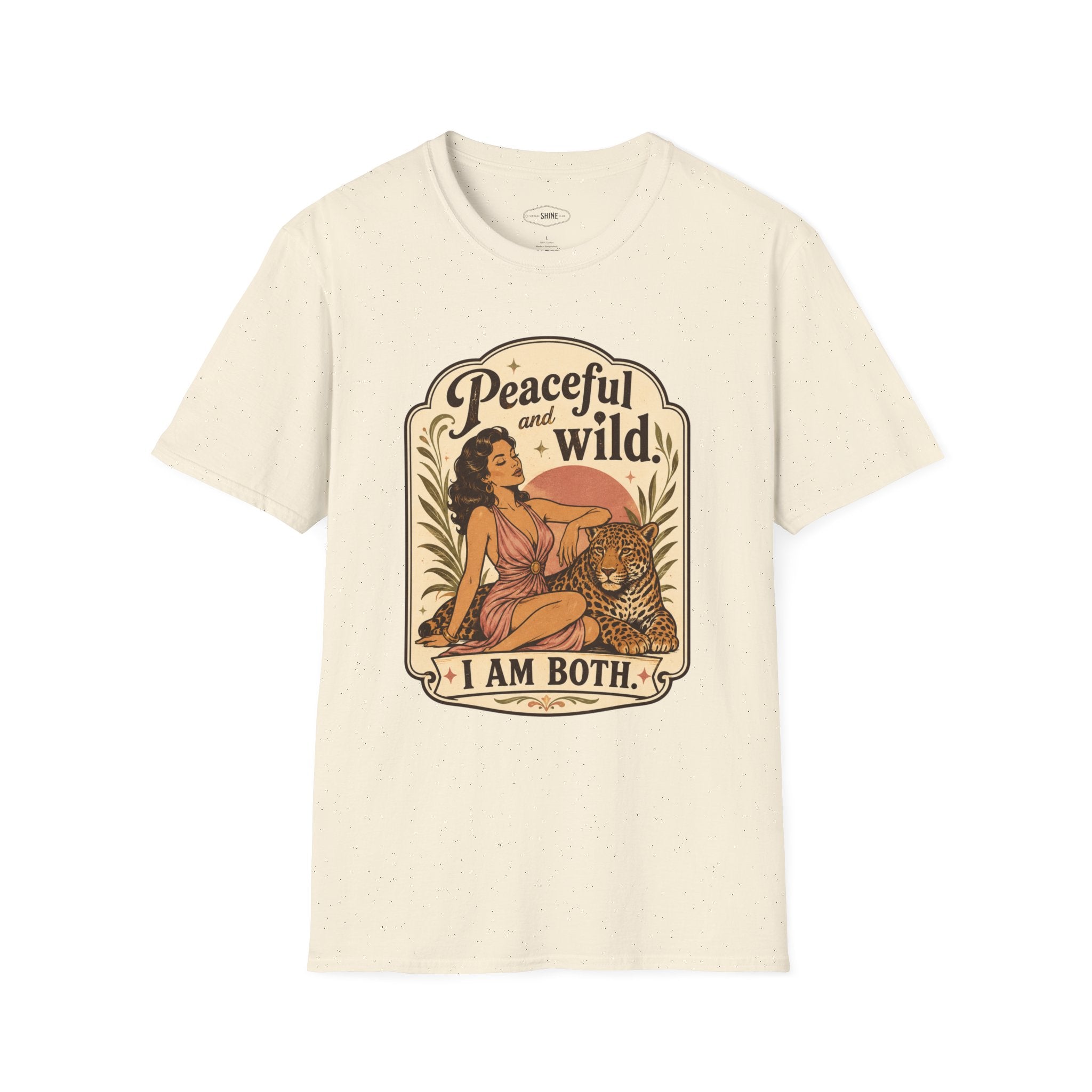 Peaceful and Wild, I Am Both T-Shirt Vintage Design