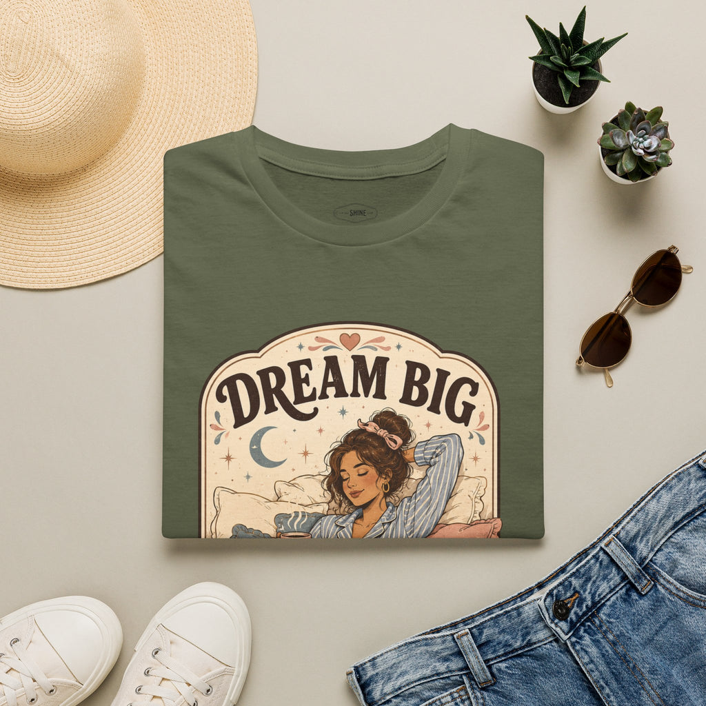 Dream Big, Sleep In T-Shirt Vintage Design
