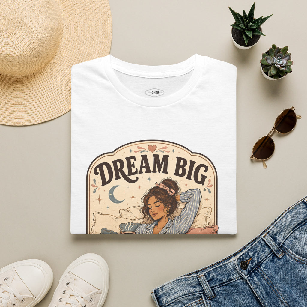 Dream Big, Sleep In T-Shirt Vintage Design
