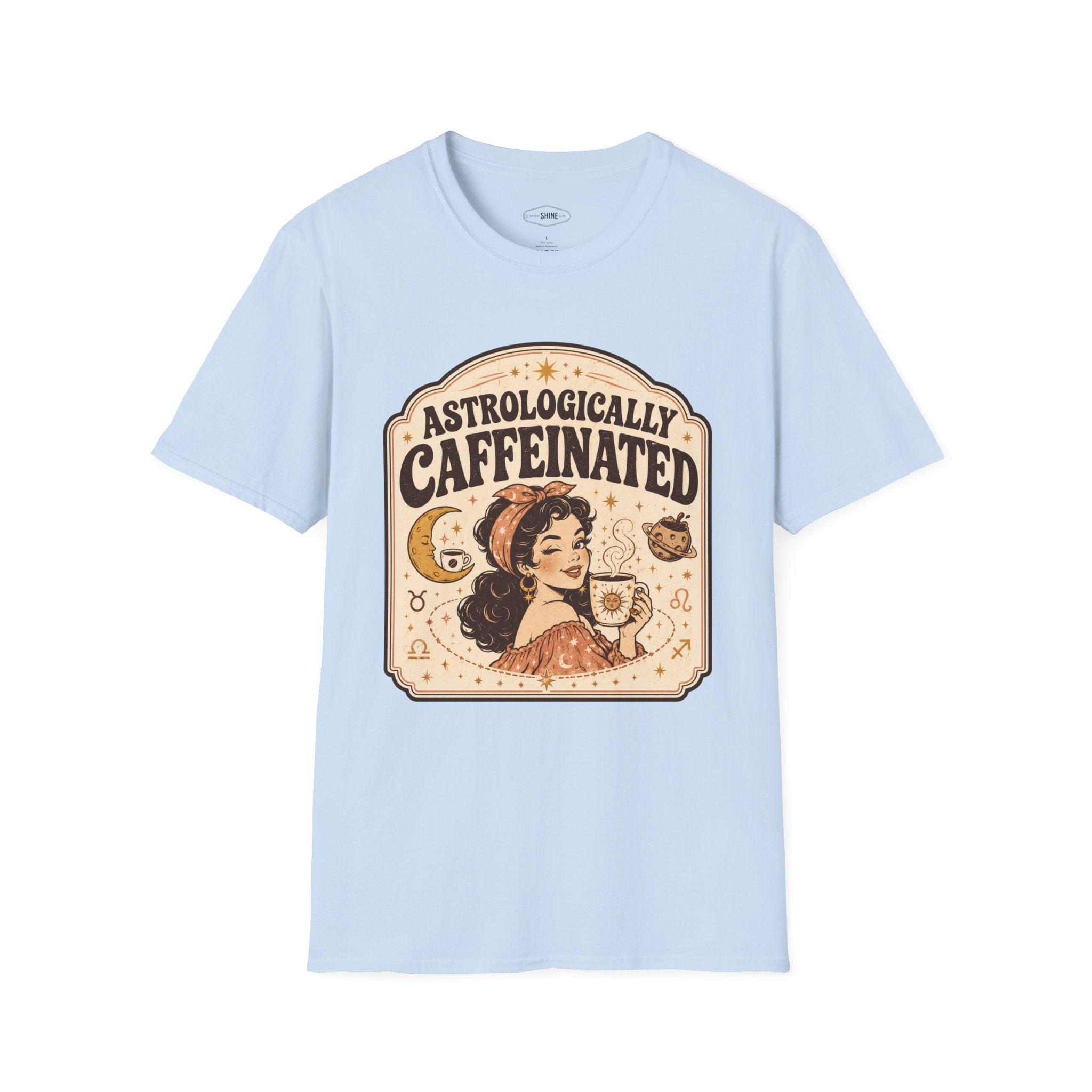 Astrologically Caffeinated T-Shirt Vintage Design