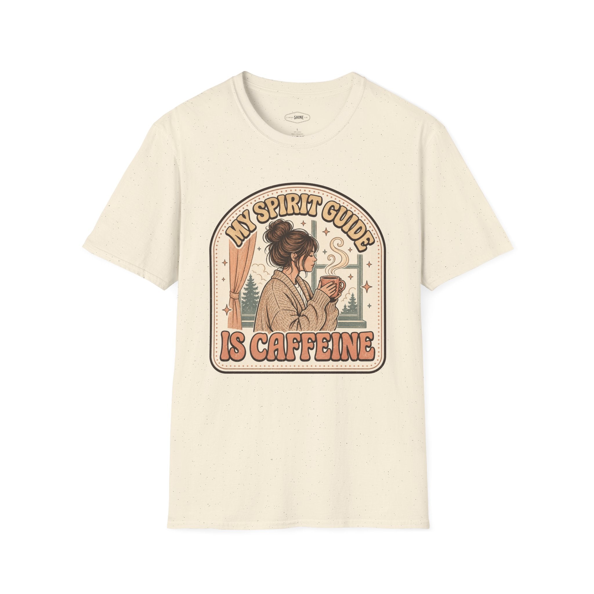 My Spirit Guide Is Caffeine T-Shirt Vintage Design