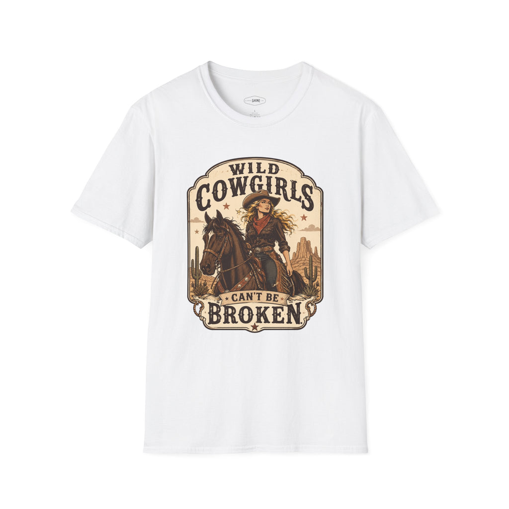 Wild Cowgirls Can't Be Broken T-Shirt Vintage Design