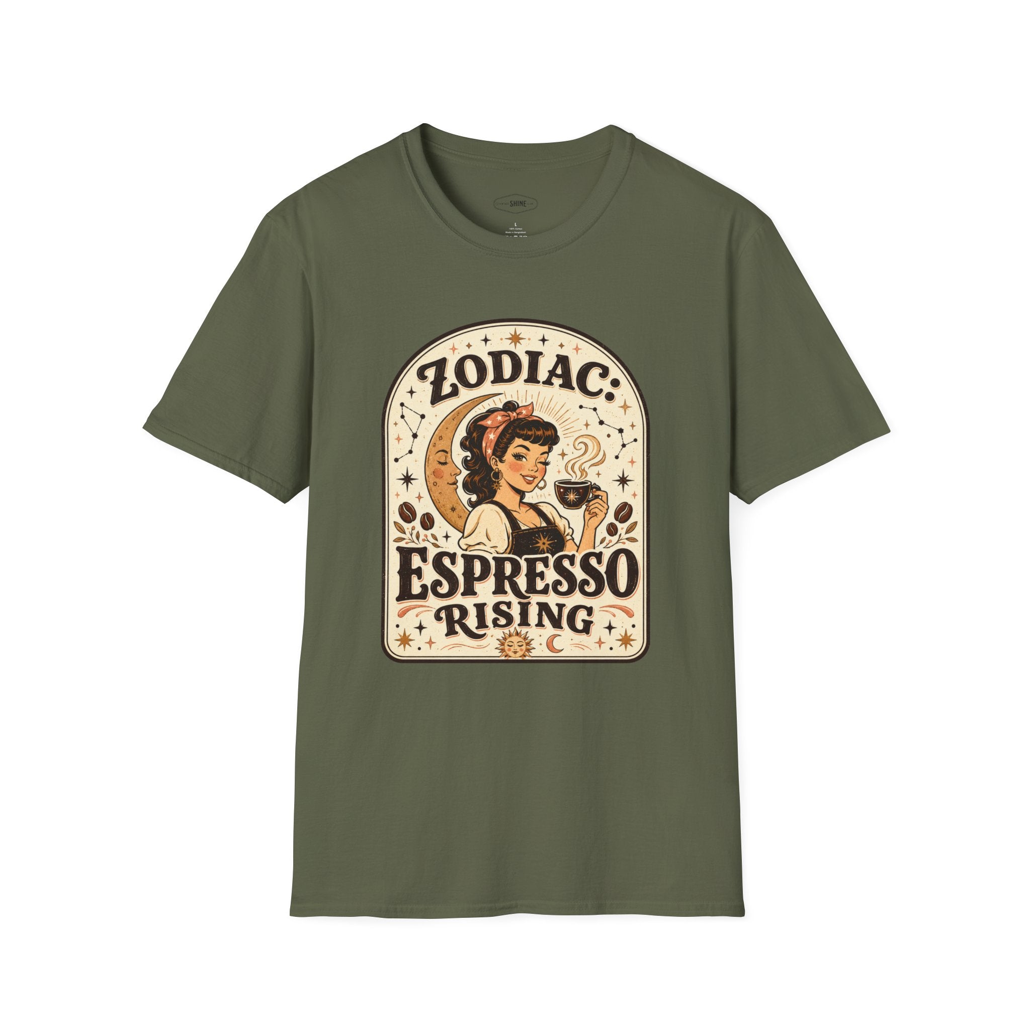 Zodiac Espresso Rising T-Shirt Vintage Design