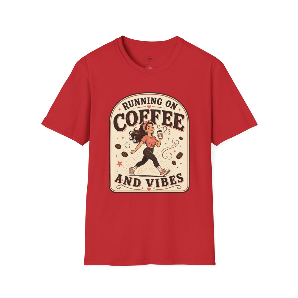 Running on Coffee and Vibes T-Shirt Vintage Design