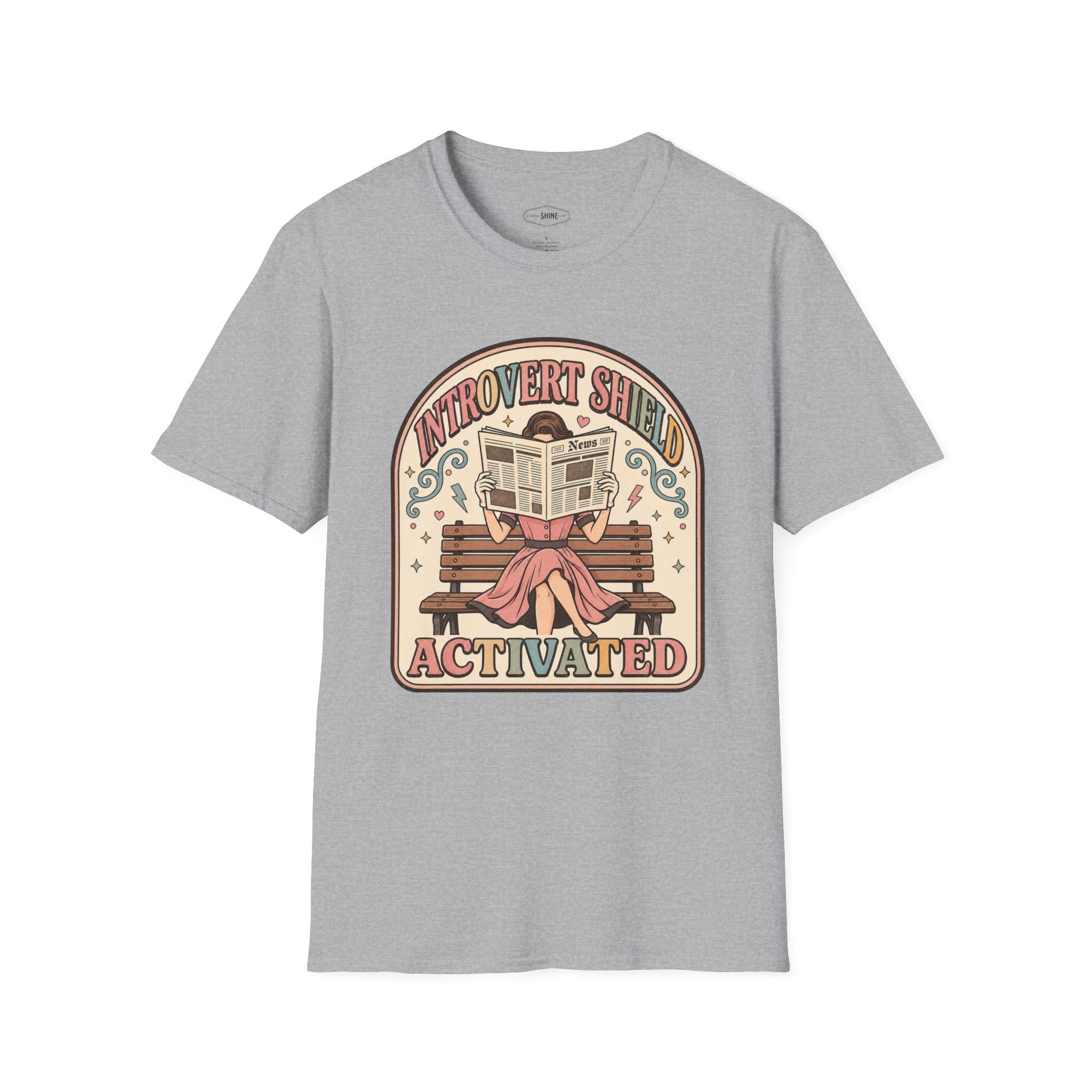 Introvert Shield Activated T-Shirt Vintage Design