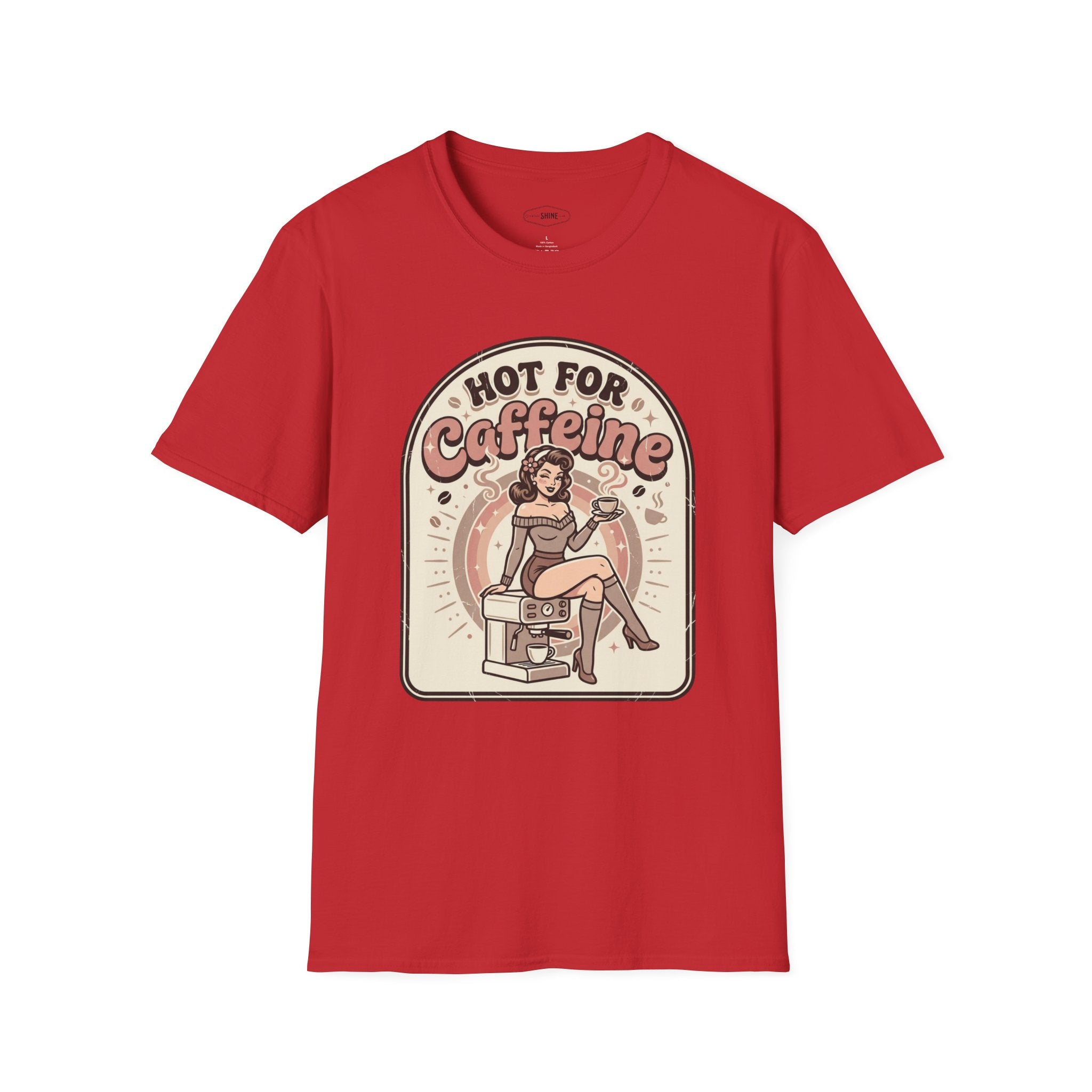 Hot for Caffeine T-Shirt Vintage Design
