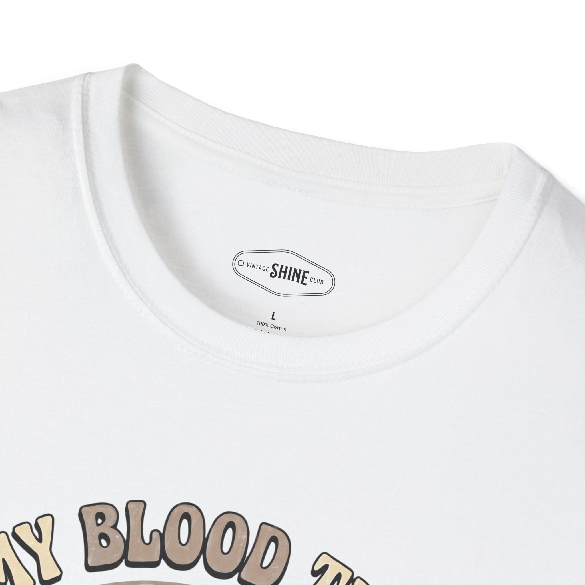 My Blood Type Is Caffeine T-Shirt Vintage Design