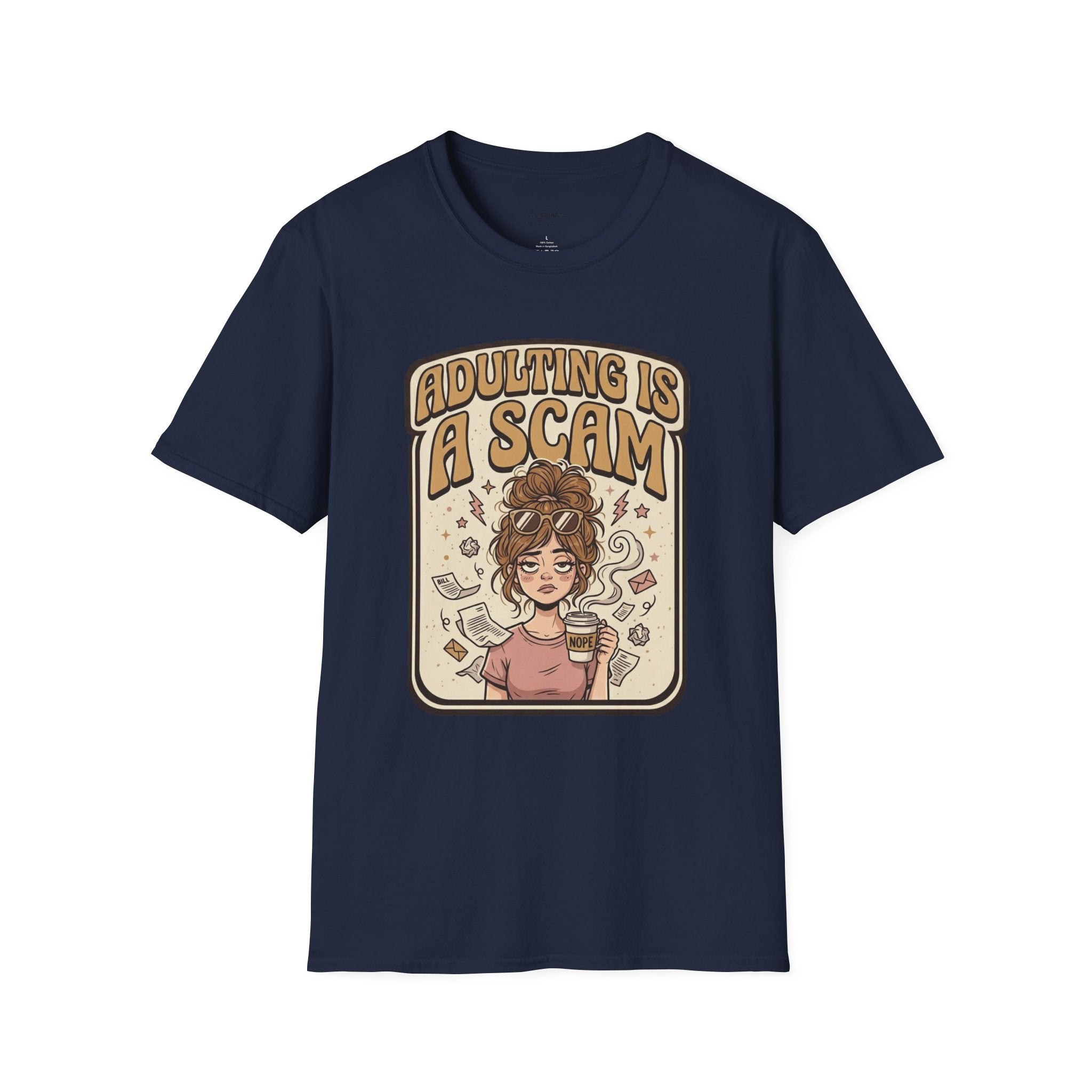 Adulting Is a Scam T-Shirt Vintage Design