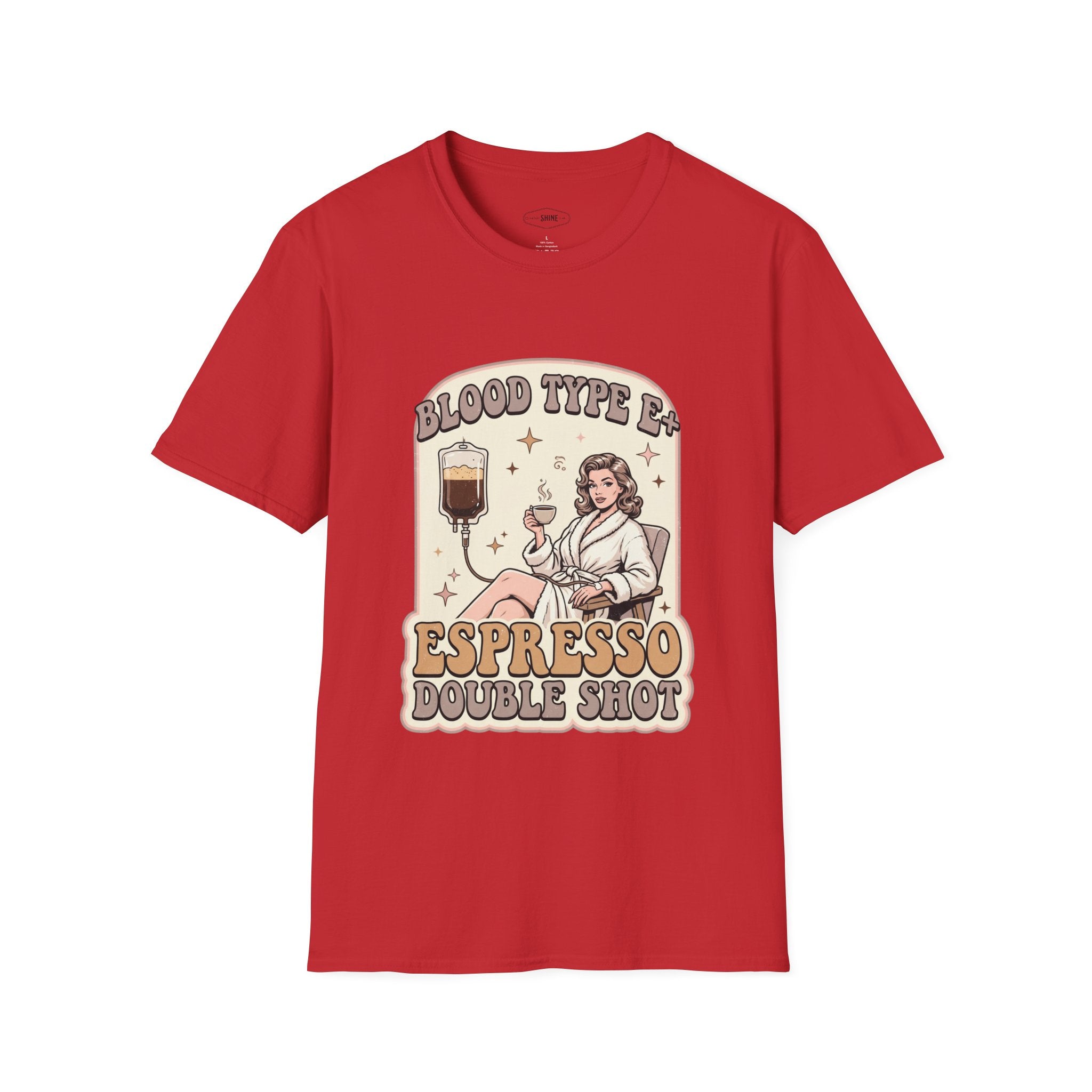 Blood Type E+ Espresso Double Shot T-Shirt Vintage Design