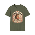 Sweet Chaos in a Woman's Form T-Shirt Vintage Design