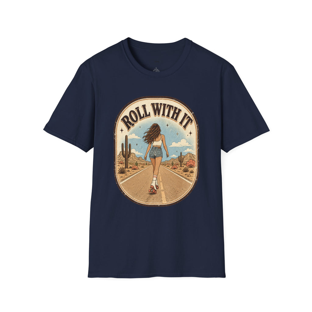Roll With It T-Shirt Vintage Design