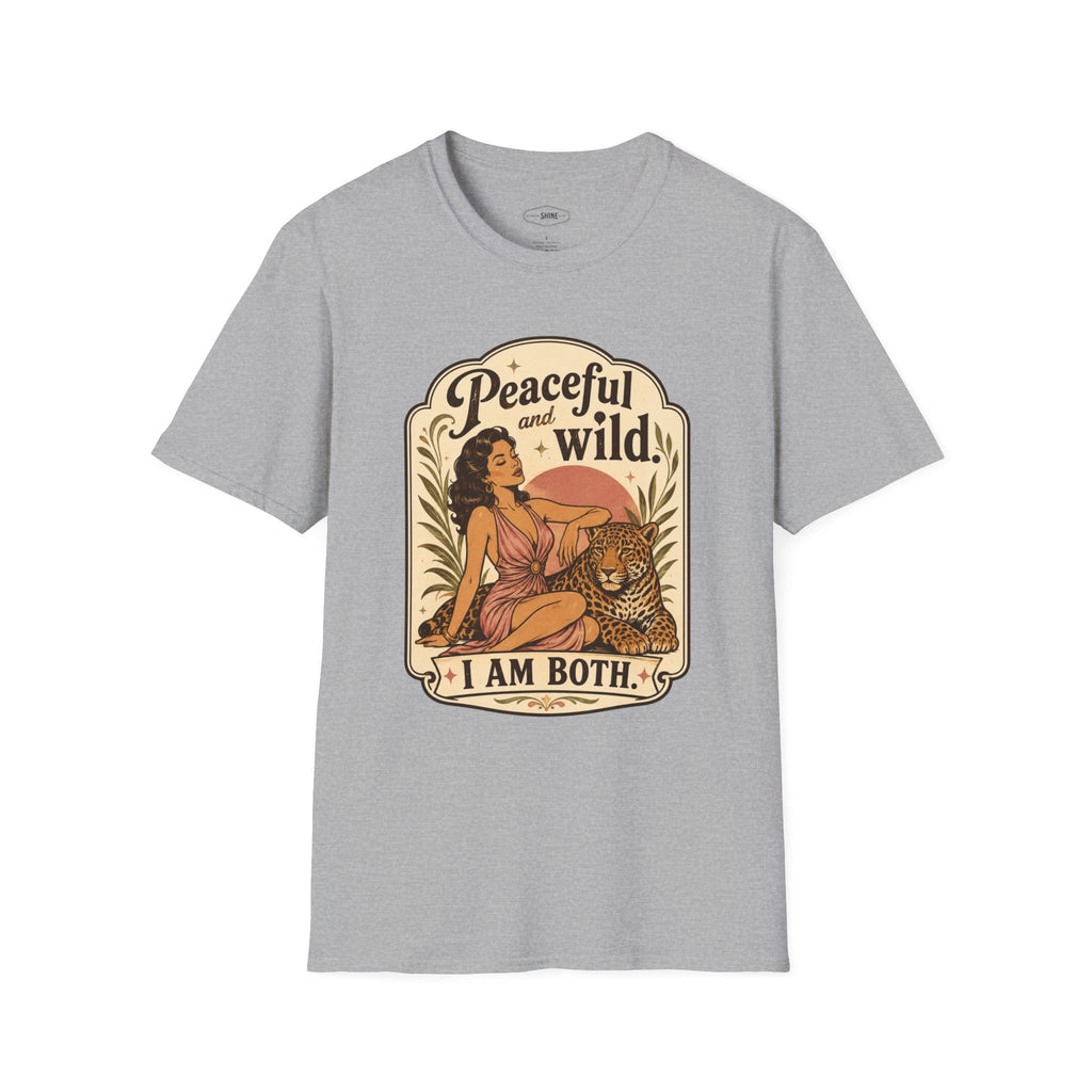 Peaceful and Wild, I Am Both T-Shirt Vintage Design