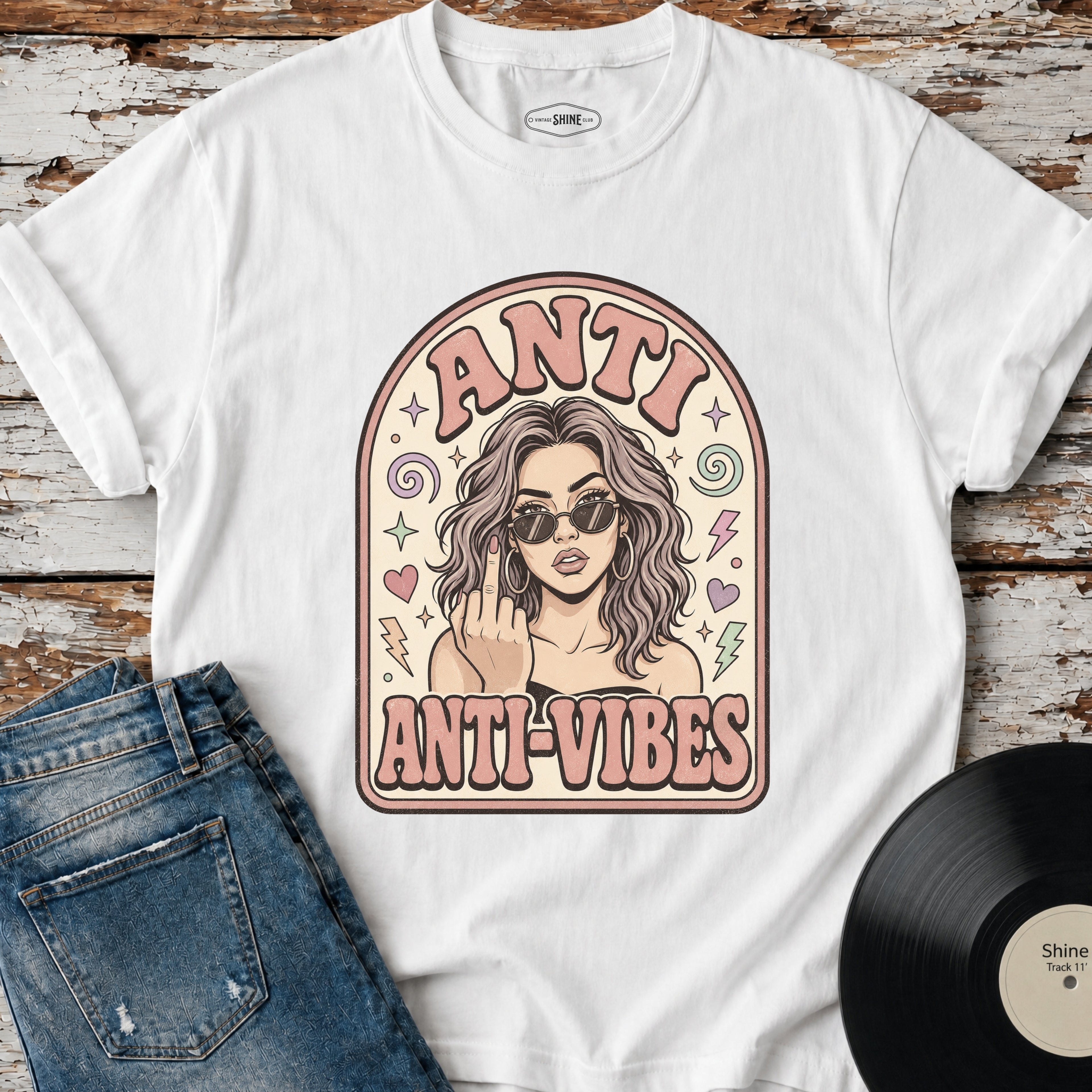 Anti Anti-Vibes T-Shirt Vintage Design