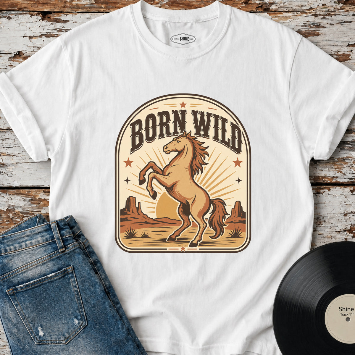 Born Wild T-Shirt Vintage Design