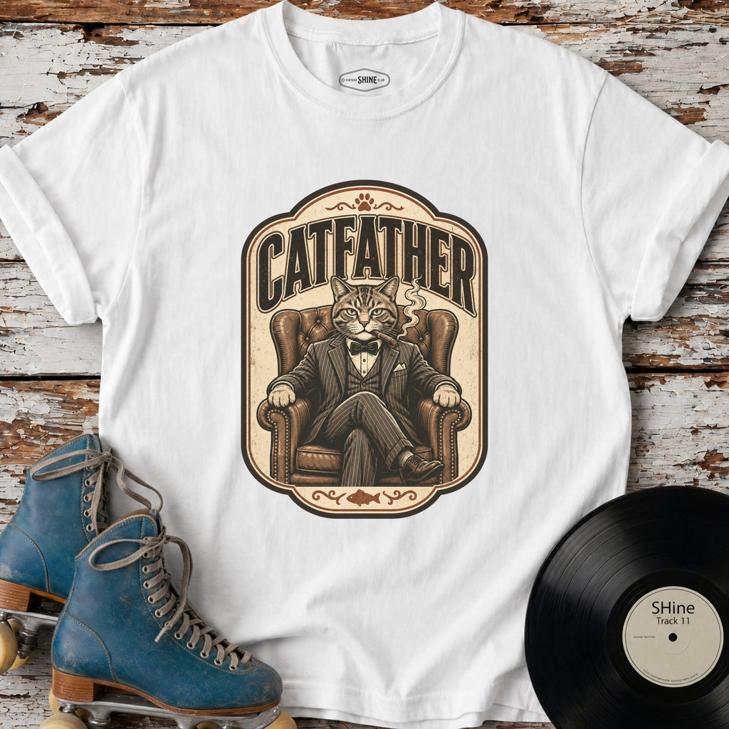 Catfather T-Shirt Vintage Design