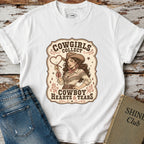 Cowgirls Collect Cowboys Hearts & Tears T-Shirt Vintage Design