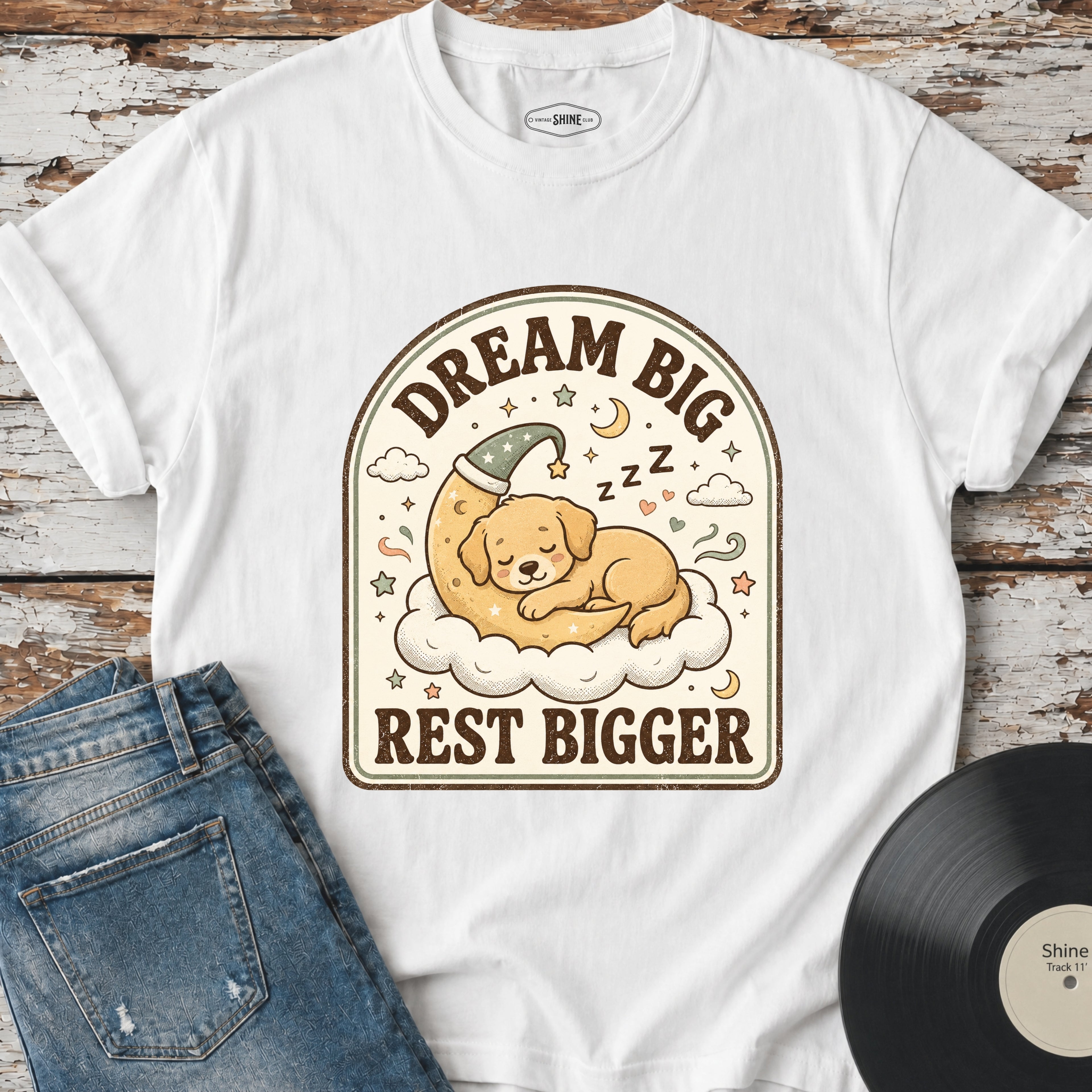 Dream Big Rest Bigger T-Shirt Vintage Design