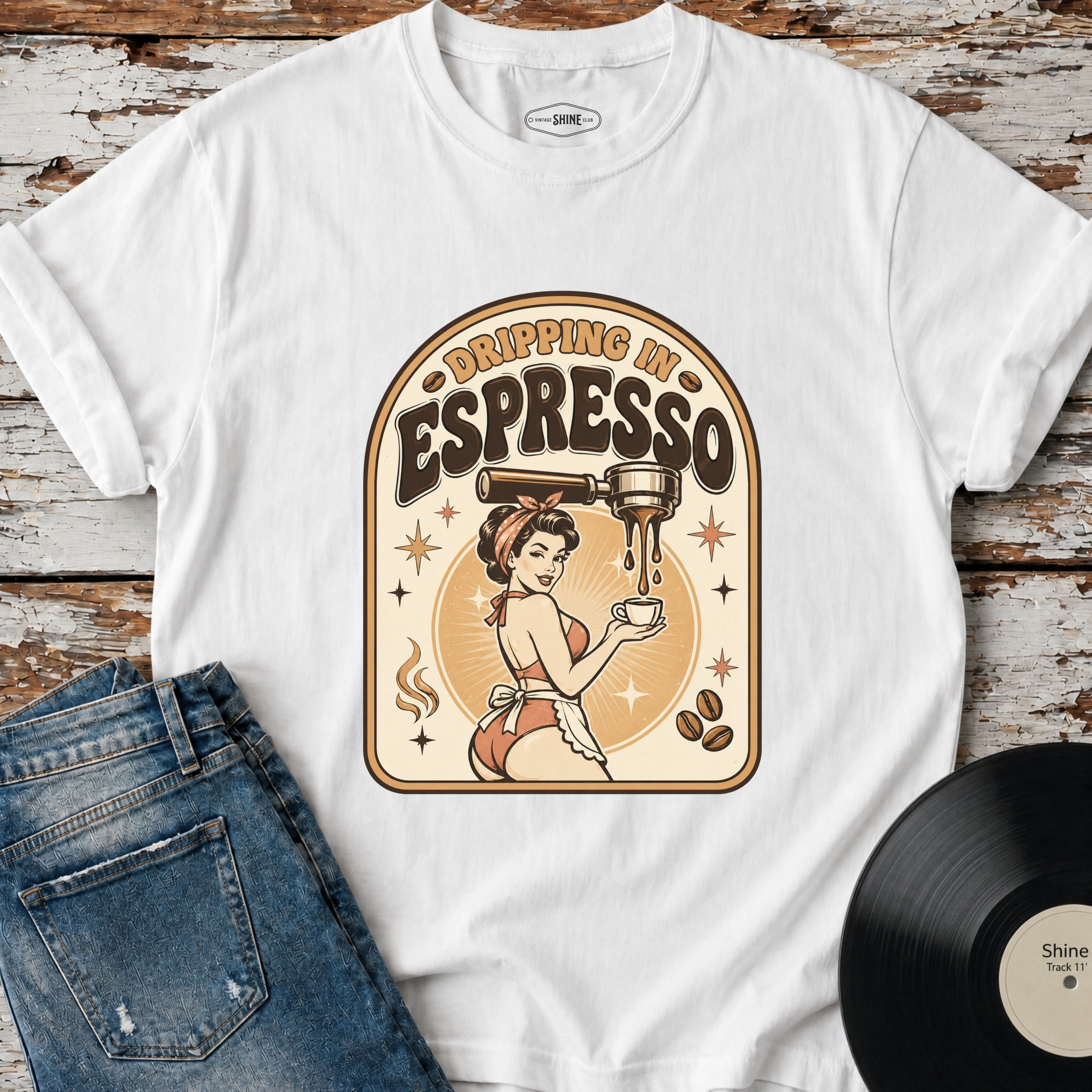 Dripping in Espresso T-Shirt Vintage Design
