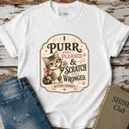 I Purr When Pleased & Scratch When Wronged T-Shirt Vintage Design