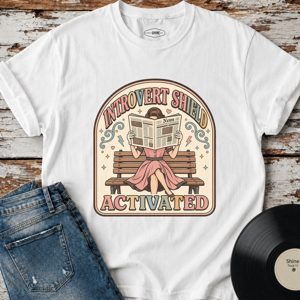 Introvert Shield Activated T-Shirt Vintage Design