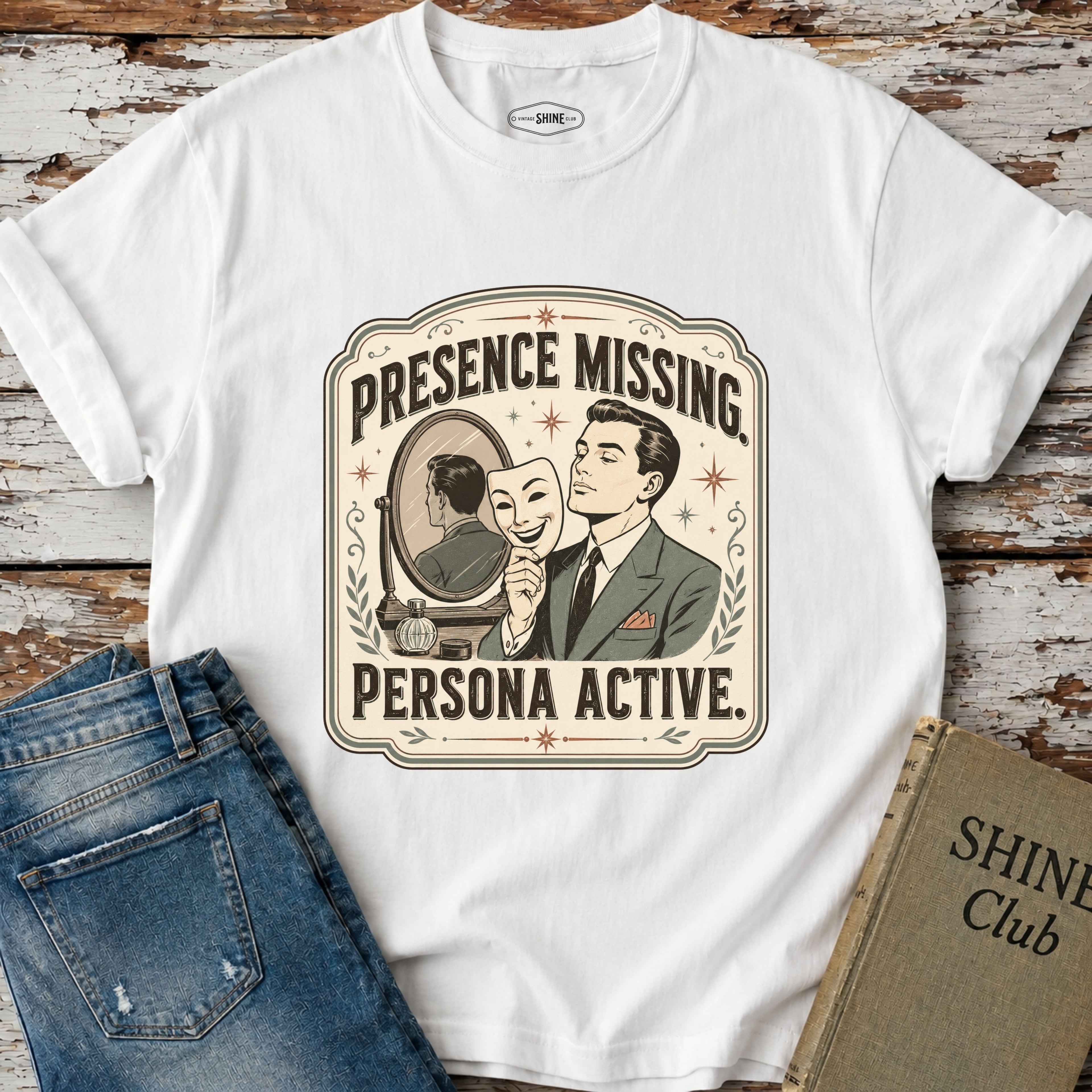 Presence Missing Persona Active T-Shirt Vintage Design