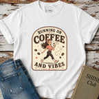 Running on Coffee and Vibes T-Shirt Vintage Design