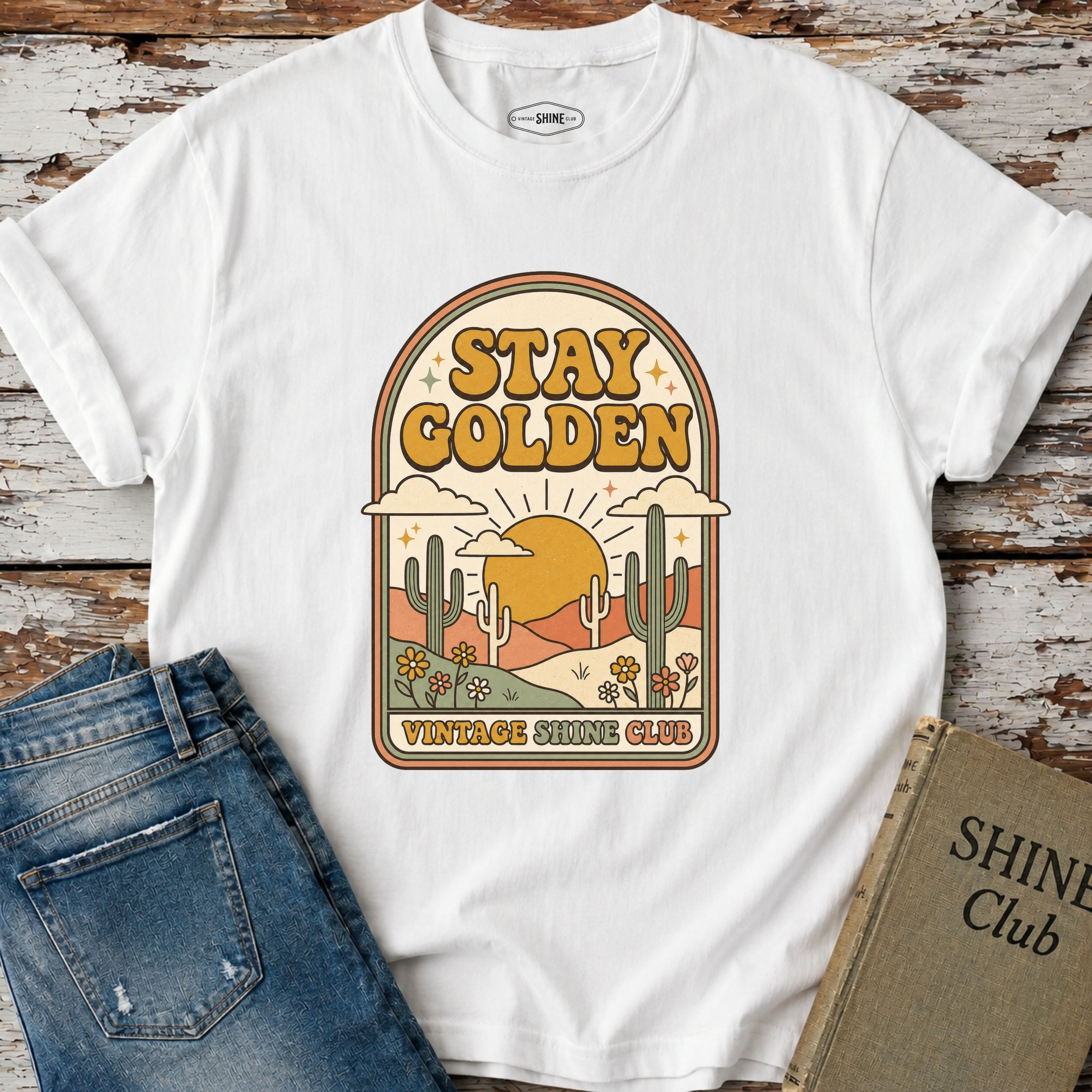 Stay Golden T-Shirt Vintage Design