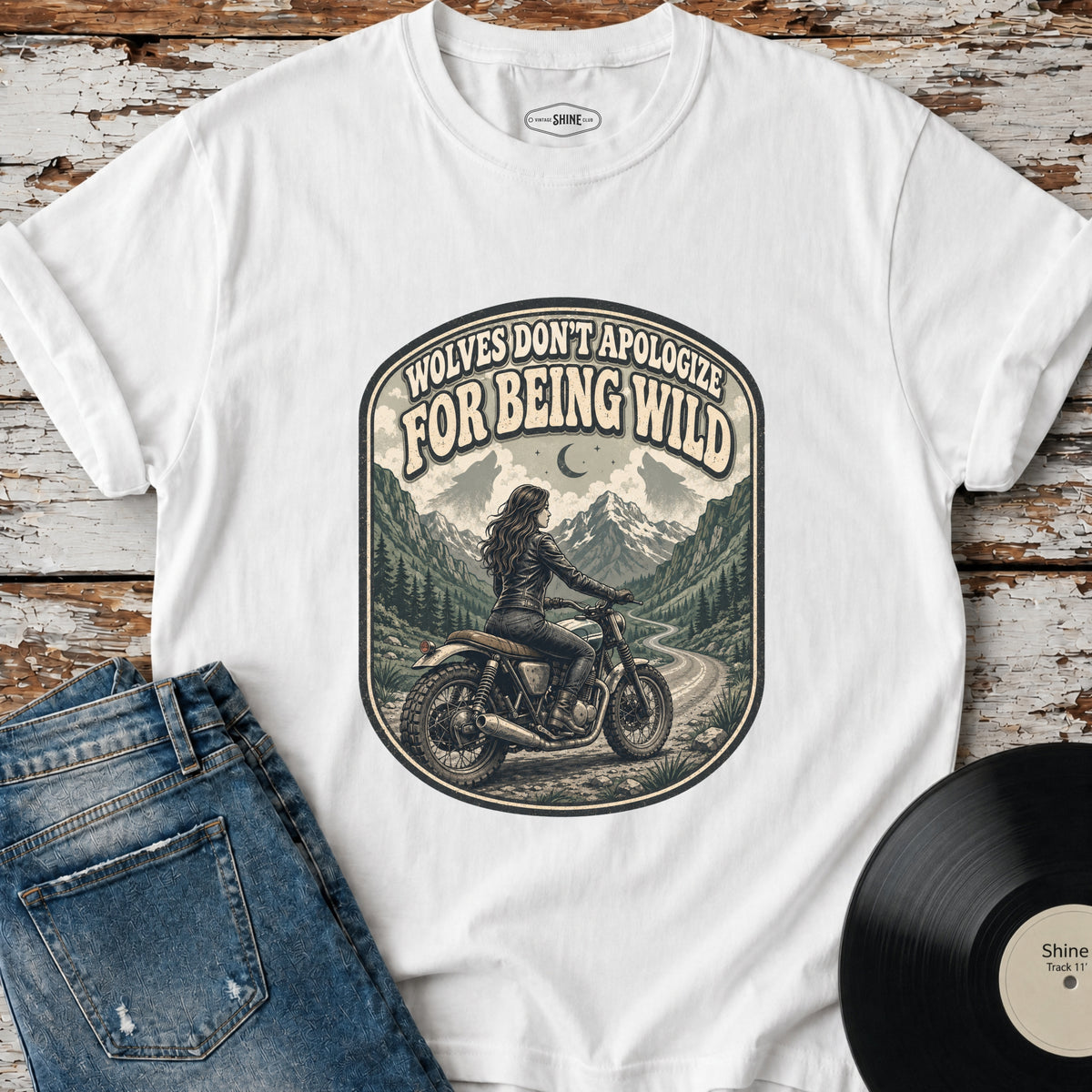 Wolves Don't Apologize for Being Wild T-Shirt Vintage Design