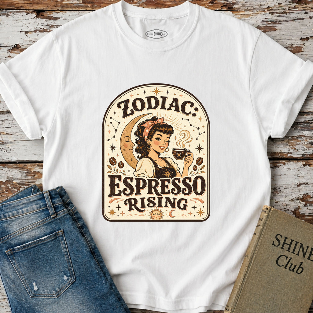 Zodiac Espresso Rising T-Shirt Vintage Design